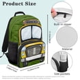 thumbnail image 7 of Pzuqiu School Bus Print 17 Inch Kids Backpack for Boys Girls Ages 6-18 Elementary Students Schoolbag with Adjustable Straps Large Capacity Bookbag for Back to School Travel Use, 7 of 7