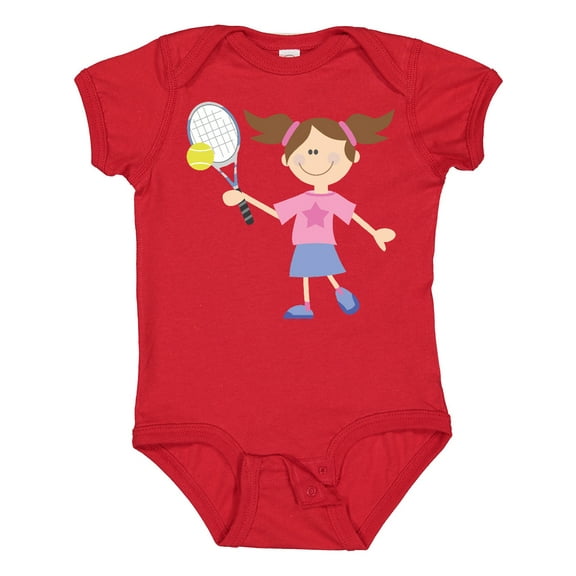 Inktastic Tennis Girl Girls Baby Bodysuit