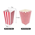 thumbnail image 2 of Boîtes à Popcorn, Lot de 20 Sacs à Popcorn en Carton, Conteneur à Bonbons, Style Film Rouge Blanc à Rayures en Carton, 2 of 5