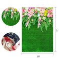 thumbnail image 2 of EREHome Polyester Fabric 5x7Ft Flower Grass Backdrop Green Theme Beautiful Background Wedding Party Photo Video Studio Photography, 2 of 2