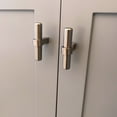 thumbnail image 2 of Alpine Hardware Solid Euro Style Bar Pull | 5Pack ~2 1/4" Length | Heavy Stainless Steel Banded T-Knob Pull with a Satin Nickel Finish | Cabinet Hardware, 2 of 3