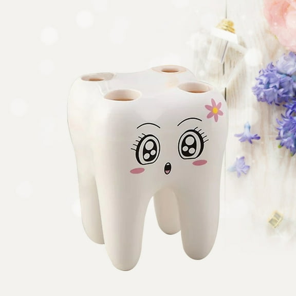 SEWCHICS Beige Multi-Functional Toothbrush Holder Rack for Bathroom Accessories, 1 Piece Storage Organizer