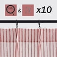 thumbnail image 4 of Cortinas de cocina LIMON HOME con rayas burdeos de 76 cm de largo, 4 of 5