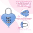 thumbnail image 3 of Uxcell Combination Locks, Heart Shape Password Padlock for Jewelry Storage Box Light Blue, 3 of 7