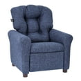 thumbnail image 3 of The Crew Furniture Traditional Kids Recliner Chair, Toddler Ages 1-5 Years, Polyester Linen, Sapphire, 3 of 8