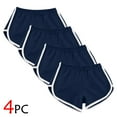 thumbnail image 2 of Ashirexll 4 Packs Athletic Shorts for Women, Solid Color Plus Size Workout Elastic Waist Soft Comfy Breathable Running Shorts Dark Blue XXL, 2 of 7