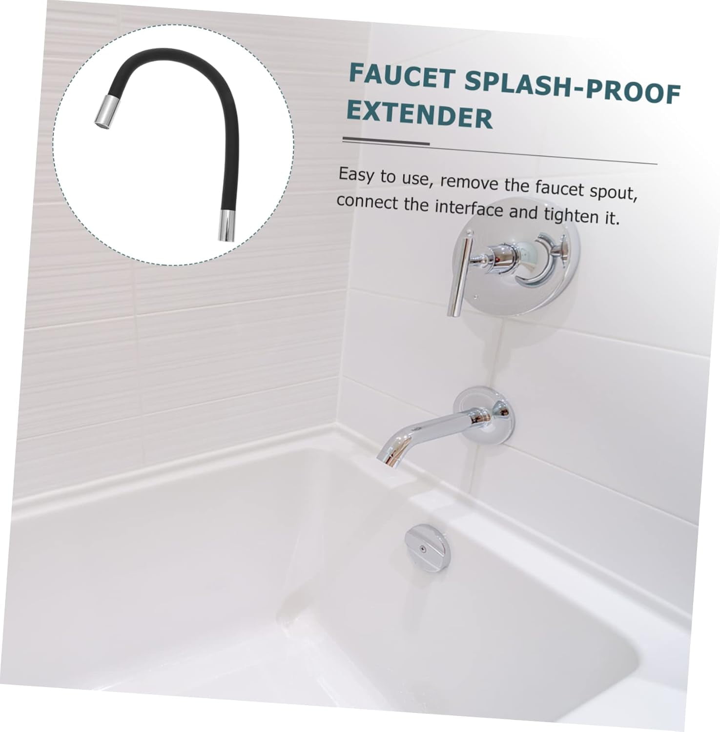 Rotating Faucet 1pc Faucet Extension Tube Tap Extension Device Anti-splash Faucet Sprayer Kitchen Faucet Extender Mop Pool Extend Black Copper To Rotate Extender for Tap