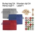 thumbnail image 1 of 24 Pieces Candy Bags Set Christmas Advent 5 2 4 3 Countdown Calendar Gift Pouches Drawstring Burlap Snacks Organizers Decoration, 1 of 8