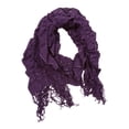 thumbnail image 2 of Womens Ruffled Trip Scarf - Purple, 2 of 2