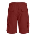 thumbnail image 6 of DDAPJ pyju Cargo Shorts for Men 2026 Summer Work Hiking Pants Elastic Waist Knee Length Big and Tall Bermuda Shorts with Pockets Red M, 6 of 7