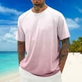 thumbnail image 2 of Men's and Big Men's Workout Shirt Athletic Core Shirt Quick Dry Moisture Wicking Short Sleeve Performance T-Shirt Gradient,Pink,L, 2 of 4