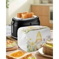 thumbnail image 5 of Fsddascl Yellow Gnomes Toaster Cover 2 Slice, Small Kitchen Appliance Covers, Spring Floral Pastoral Toaster Oven Cover with Loop, Bread Machine Cover Polyester Dust Cover Protection, 5 of 5