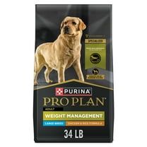 Purina Pro Plan Large Breed Weight Management Dog Food Dry, Chicken and Rice Formula, 34 lb Bag