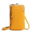 thumbnail image 1 of Bolso bandolera pequeño para mujer, monedero para teléfono móvil, cartera, tarjetero, bolsillo de viaje, monedero pequeño para teléfono móvilamarillo:;:;, 1 of 6