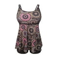 thumbnail image 4 of FhsagQ Womens Swimsuit Sets Fish Net Womens Swimsuits Two Piece Tankini Bathing Suits for Women Swim Tops Swimwear With Boy Shorts Womens Swimsuit Sets Robe Coffee XL, 4 of 6