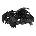 thumbnail image 6 of Medieval Fantasy Horned Black Soma Dragon At Repose Collectible Figurine 11"L, 6 of 9