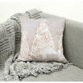 thumbnail image 6 of STPgoods Christmas Tree Cotton Embroidered Decorative Pillow 18" x 18" Decorative Square Throw Pillow in Beige Cotton Couch Cushion, 6 of 16