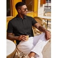 thumbnail image 4 of COOFANDY Polo T Shirts for Men Short Sleeve Summer Shirts Collared Casual Shirts Textured Knit Golf Polos, 4 of 6