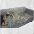 thumbnail image 5 of Dog Lover Soft Flannel Fleece Throw Blanket, Girl and Little Puppy Doodle with My Best Friend Calligraphy, Cozy Plush for Indoor and Outdoor Use, 60" x 80", Multicolor, by Ambesonne, 5 of 5