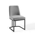 thumbnail image 3 of Modway Amplify Sled Base Upholstered Fabric Dining Chairs - Set of 2 in Black Light Gray, 3 of 10