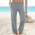 thumbnail image 2 of Youyipin womens summer pants Women's Lounge Pants Cozy Wide Leg with Pockets Loose Flowy Yoga Sweatpants Workout Comfy pants for women, 2 of 5