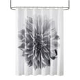 thumbnail image 3 of Madison Park Floral Shower Curtain, Washable, 12 Button Holes, Grey, 72" X 72", 3 of 6