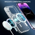 thumbnail image 2 of YWC-Magnetic Case for iPhone 14 Pro Compatible with MagSafe, Glitter Bling iPhone 14 Pro Case Slim Transparent Cover Full Body Protective Phone Cases for iPhone 14 Pro 6.1 Inch, Glitter Clear, 2 of 4