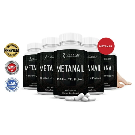 (5 Pack) Metanail 1.5 Billion CFU Probiotic Nail Support 300 Capsules