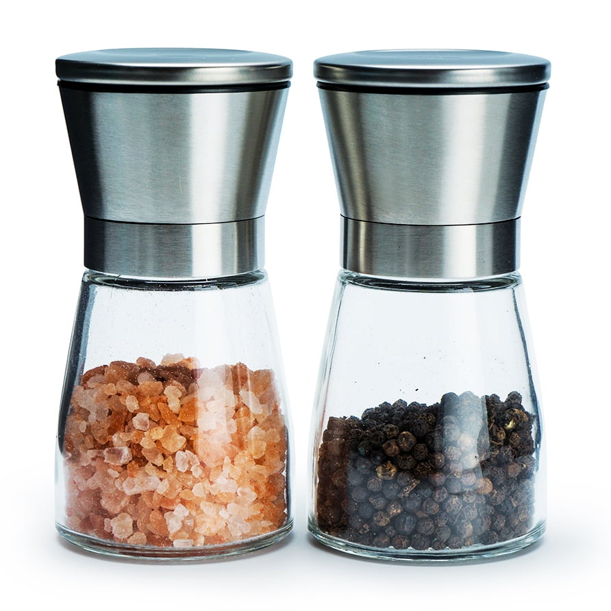 LOHAS Home Salt and Pepper Grinder Set of 2 18/8 Stainless Steel Top