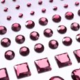 thumbnail image 3 of FRCOLOR crystal stickers Self-adhesive Acrylic Crystal Rhinestone Jewels Gems Sticker Sheets Assorted Various Shapes (Pink),5.12"X2.95"X0.2", 3 of 4