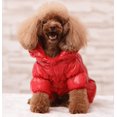 thumbnail image 2 of Ropa engrosada para mascotas Ropa para perros de otoño e invierno Ropa para perros de algodón (rojo-XS ER, 2 of 3