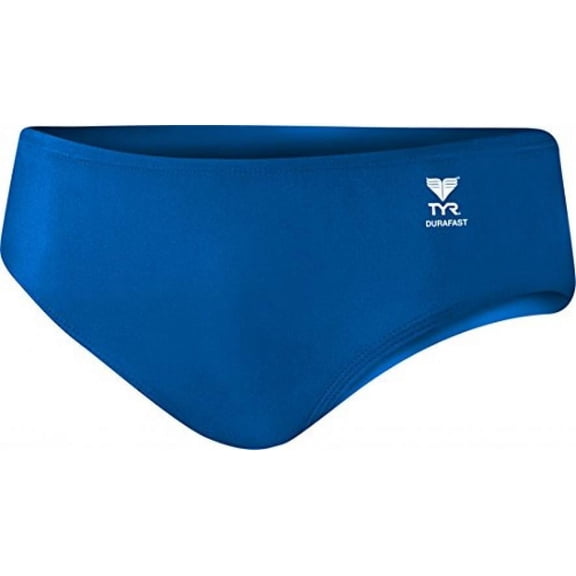 TYR Men's Durafast Elite Solid Racer Swim Suit (Royal, 38)