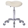 thumbnail image 3 of Professional Saddle Stool with Wheels Ergonomic Swivel Height Adjustable for Clinic Dentist Beauty Salon Tattoo Office (Camel), 3 of 3