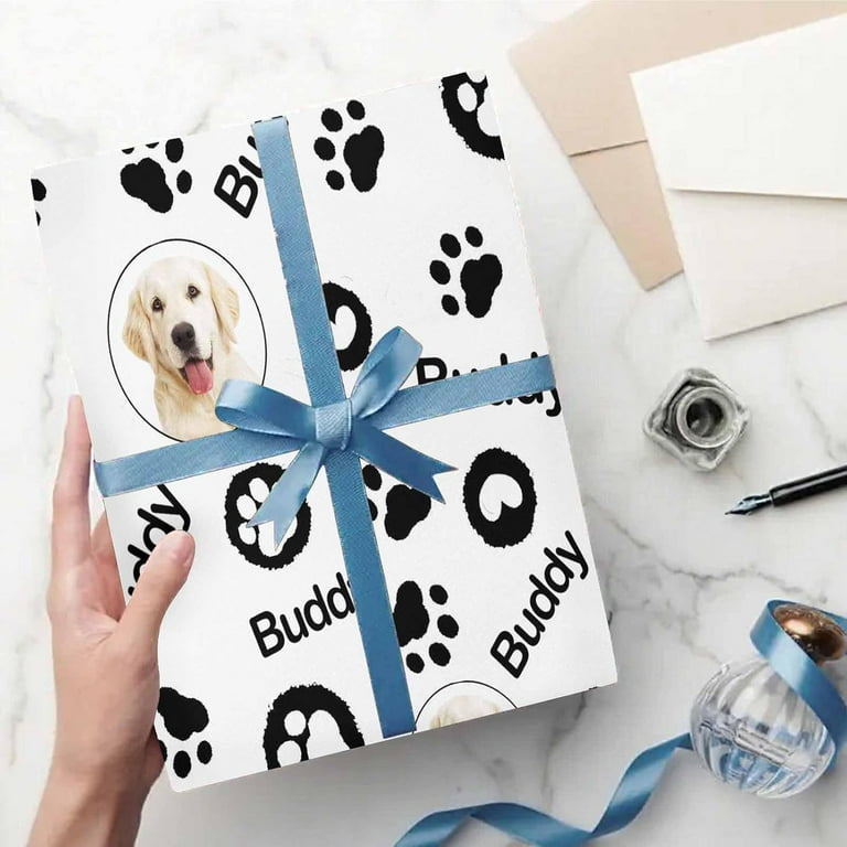Personalized Pet Wrapping Paper Rolls Custom Dog Face Photo Name Wrapping P Walmart