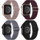 thumbnail image 1 of 4 Pack Stretch Nylon Elastic Bands Compatible with Apple Watch 38mm 40mm 41mm, Adjustable Braided Sport Elastic Wristbands for Women Men for iWatch Se, 1 of 5