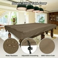 thumbnail image 3 of Uxcell Billiard Pool Table Cover, Oxford Waterproof Outdoor Indoor Dustproof Billiard Table Cover Accessories Brown 7 ft, 3 of 5