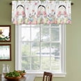 thumbnail image 4 of Easter Valances for Windows, Decorative Rod Pocket Window Valance Curtains, Spring Rabbit Feet Eggs Botanical Blooms Flowers Short Curtain Drapes for Kitchen/Living Room, 2 Panels, 54" W x 18" L, 4 of 8