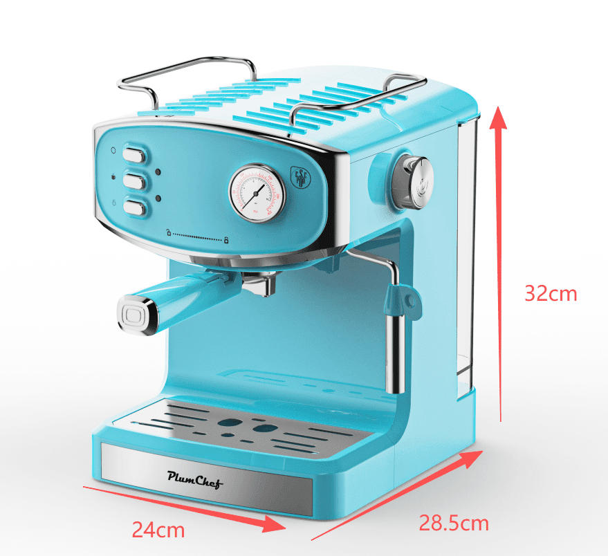 20 Bar Espresso Machine for home- Professional Compact Espresso Maker with Milk Frother Steam Wand, Pressure Gauge & 54oz Large Water Tank, Low Noise Fast Brewing for Cappuccino, Latte