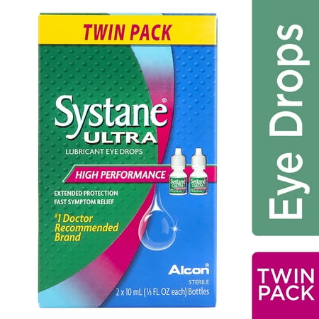 Systane Ultra Lubricant Eye Drops High Performance, 2 PK, 0.33 FL OZ