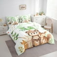 thumbnail image 4 of Manfei Monogrammed G Bedding Twin Size, Cartoon Initial Letter Bedding Sets Twin Size, Jungle Bear Reversible Comforter Sets with Sheets, Ultra Soft Room Decoration, 7pcs, 4 of 6