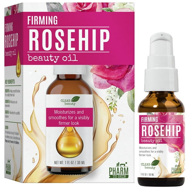 Pharm To Skin Firming Natural Rosehip Beauty Oil For Face Skin Treatment 1oz 30ml Walmart Com Walmart Com