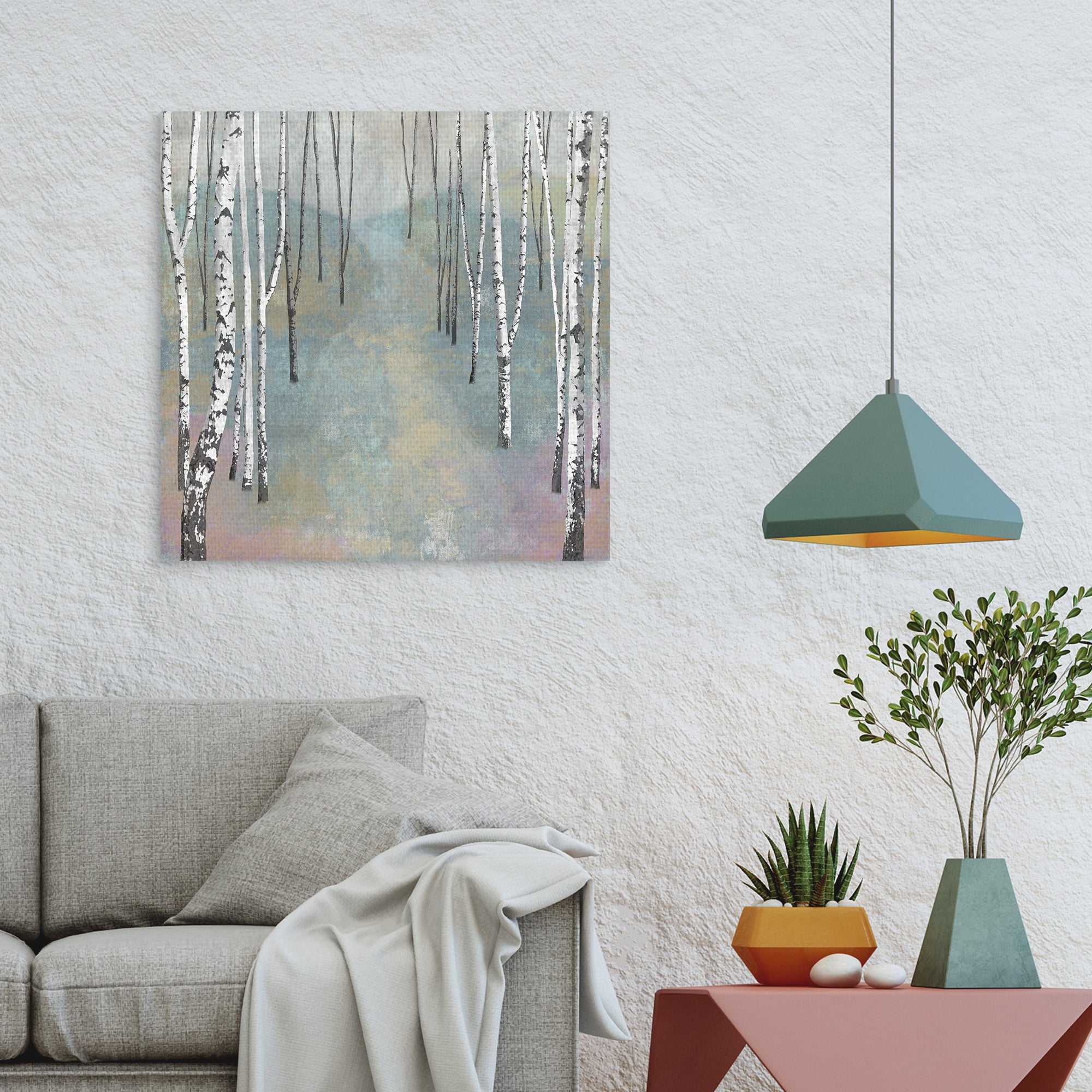 Silver Trees Path I by Tania Bello Birch Trees Canvas Art