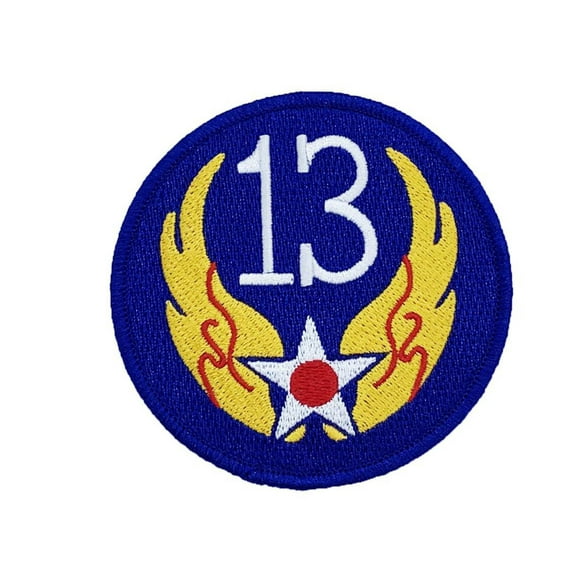 13th Air Force Patch – Plastic Backing/Sew On, 3.5