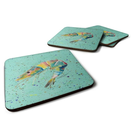 

Carolines Treasures 8460FC Shrmip Foam Coaster Set of 4 3 1/2 x 3 1/2 multicolor