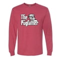 thumbnail image 2 of Wild Bobby,The Pugfather Funny Godfather Movie Logo Pug Parody, Father's Day, Men Long Sleeve Shirt, Vintage Heather Red, X-Large, 2 of 3