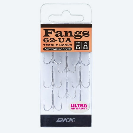 UPC: 6970595283802 | BKK Hooks Fangs-62 UA Treble Hook Size 1/0 6 Pack