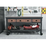 DuraMax Rolling Workbench Furniture 72 in. x 24 in. with 3 Drawers, for Home, Garage, Workshop