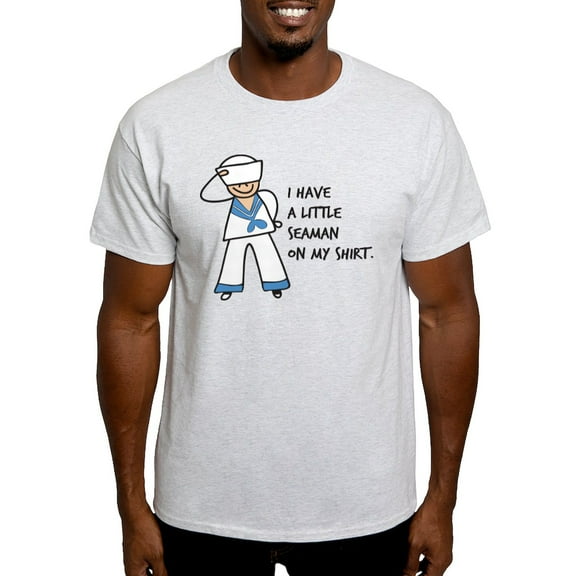 CafePress - I Have A Little Seaman On My Shirt T Shirt - Men's Classic Graphic T-Shirt
