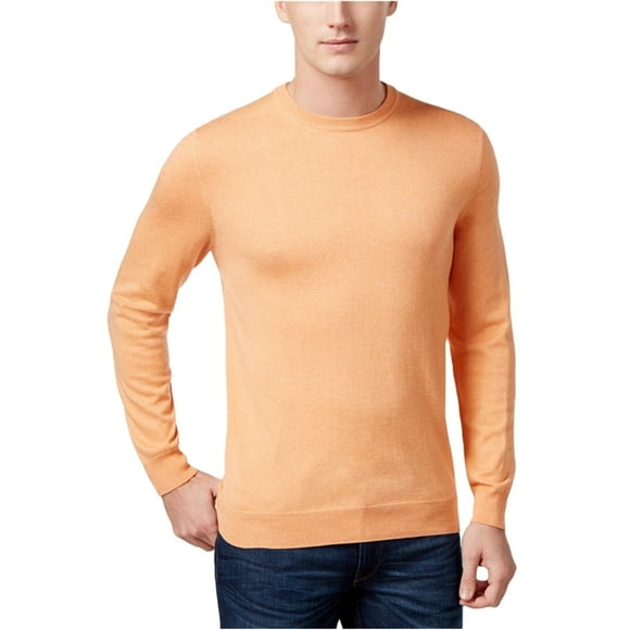 Club Room Mens Jersey Pullover Sweater, Orange, Large
