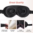 thumbnail image 6 of Unique Bargains 22 Momme Pure Silk Sleep Mask with Travel Pouch 3D Contour Adjustable Blindfold for Side Sleepers Eye Mask Locks Light for Sleeping Black, 6 of 7